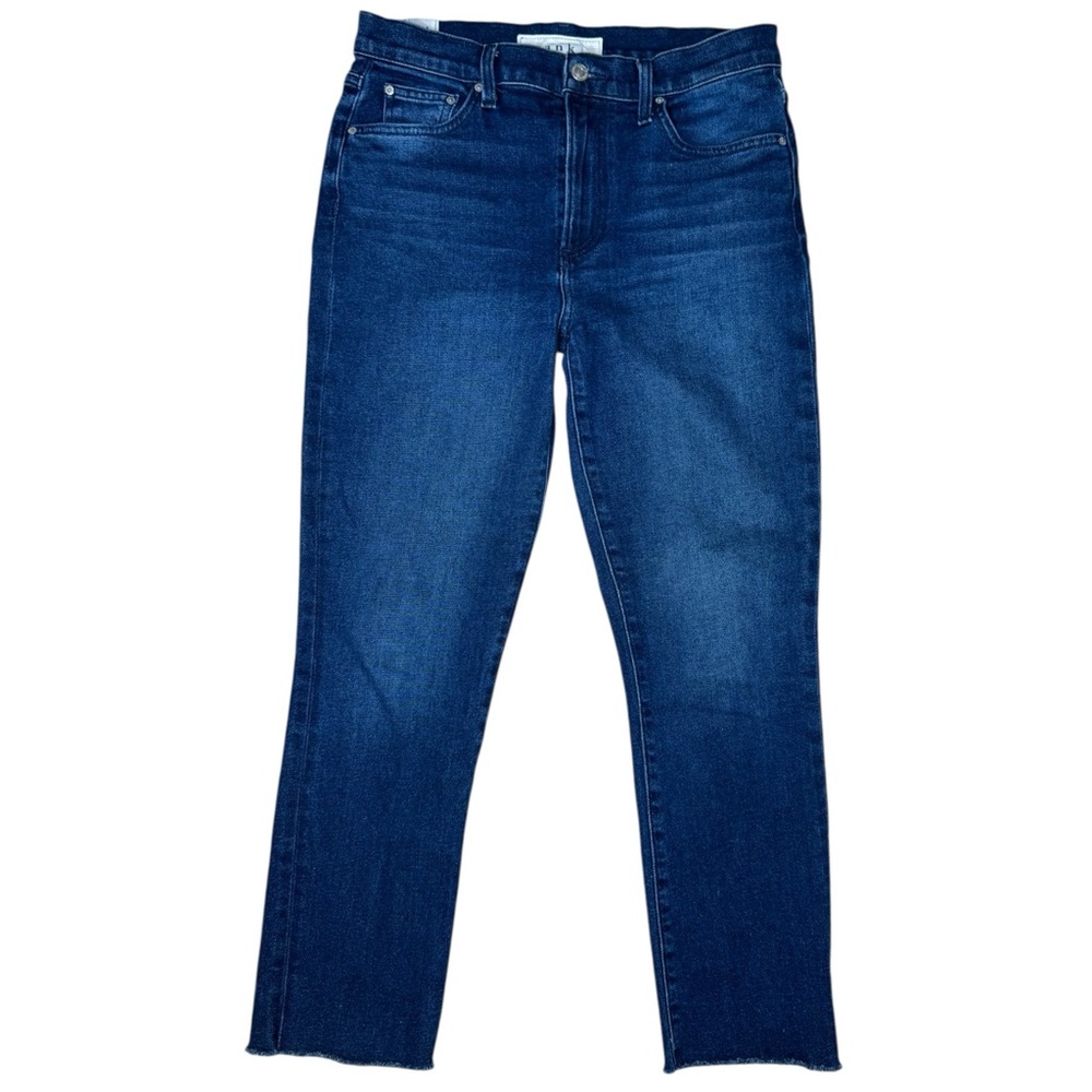 Frank & Eileen Cork Straight Leg Jeans 28 Frayed Ankle Hem Dark Wash